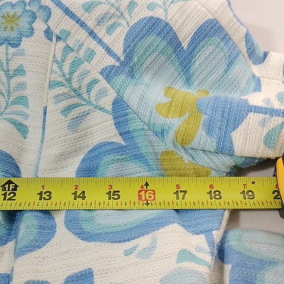 Anthropologie Elevenses Floral Corduroy Peacoat (size 8) - Picture 5 of 7